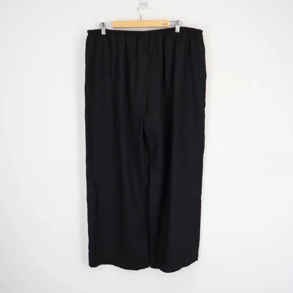 Everlane The Drawstring Pant 100% Linen Black Size XL NWT